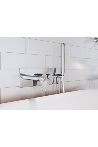 FERRO Baterie cada-dus incastrata cu set de dus inclus Algeo