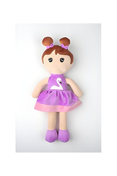 Prlk toys Peluş Kelebek Bebek Oyuncak Mor Etekli Oyun ve Uyku Arkadaşı 45 cm