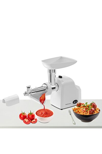 ROHNSON Electric Meat Grinder, R5412, 1000W, Reverse, 2 Discs, Tomato, Sausage and Kibbe Accessories