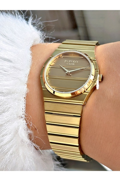 JG. Polo Club Steel Band Steel Case 5 Atm Water Resistant Copper Color Women Wristwatch S04469