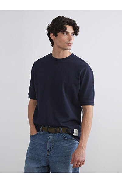 LC Waikiki Rmz Gi̇yi̇m Farkiyla Zero Roba Collar Men's T-Shirt