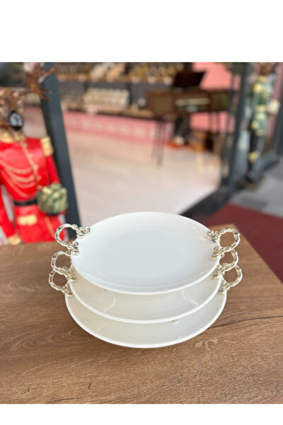 PONCİKPAZAR 3 Size Round Porcelain Serving Bowl