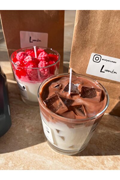 UMAY ATÖLYE Ice Latte Kahve Kokulu Aromaterapi Dekoratif Hediyelik Mum
