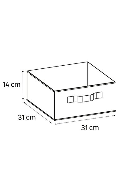 SHOPIENS Kub Celadon Storage Box, 14 x 31 x 31 cm, Yellow