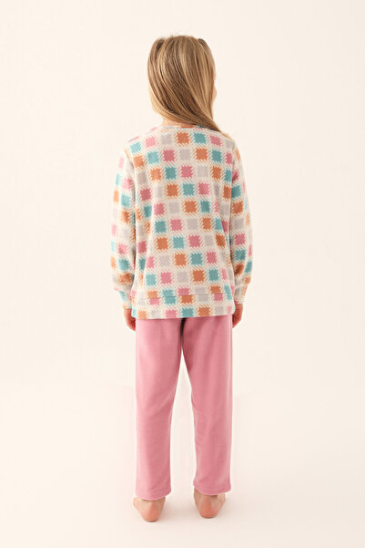 Arnetta Cream Girl's Long Sleeve Pajama Set