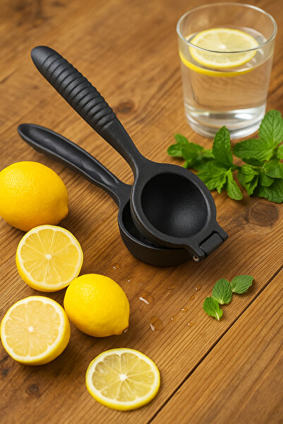 Home Cast Iron Lemon Squeezer – Hand Operated Durable Metal Citrus Juicer