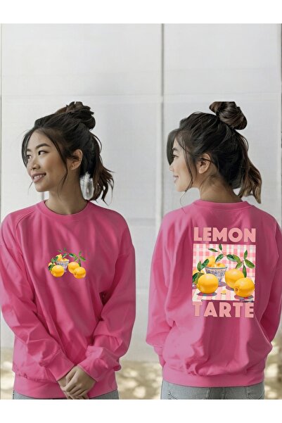 ArtYus Tricou unisex cu mânecă lungă Lemon Tarte Transfer cu imprimeu guler rotund piese Swea tricou