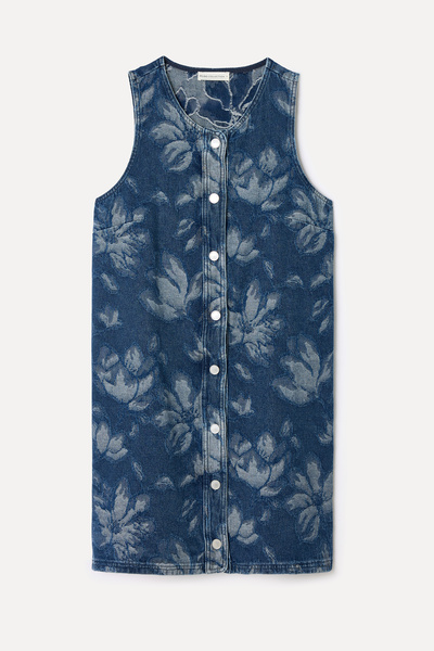 Mudo NAKIŞLI MİNİ JEAN ELBİSE