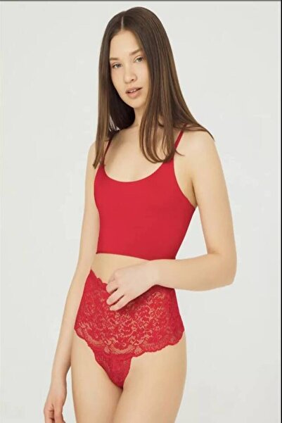 Venlisa Cross Strap Lace High Waist Thong