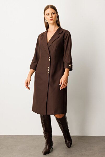 Ekol Μίντι Φόρεμα με διπλό γιακά