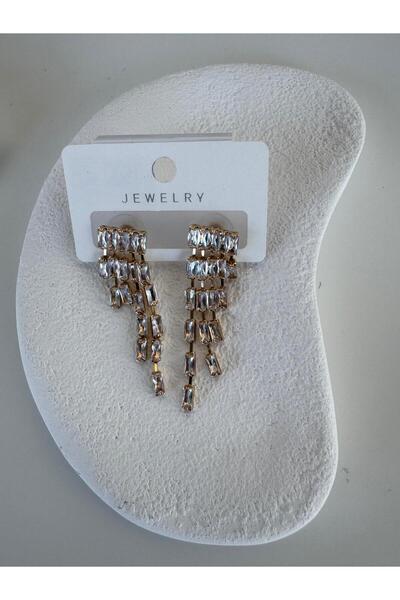 H&S AKSESUAR TASARIM TAŞLI SALLANTILI KÜPE