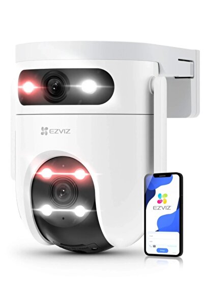 EZVIZ H9C Dual Lens 3K Camera with Color Night Vision, 360° Panoramic Coverage, and Two-Way Audio