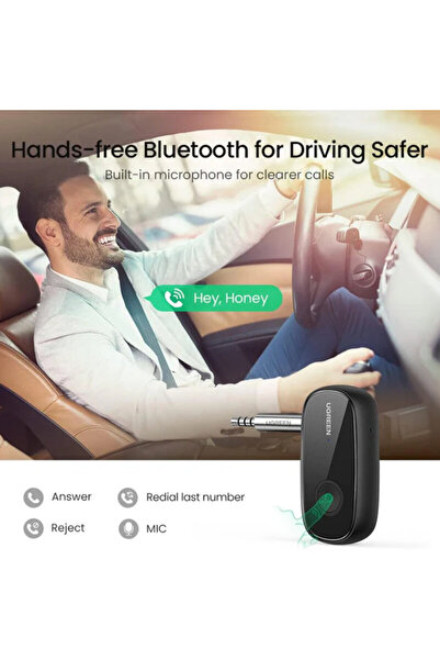 Ugreen Transmitator audio Jack Bluetooth 5.0 cu microfon Ugreen, negru, 70304