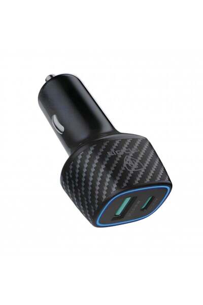 Spon Car Charger with Dual Ports, 48W PD + USB Fast Charging