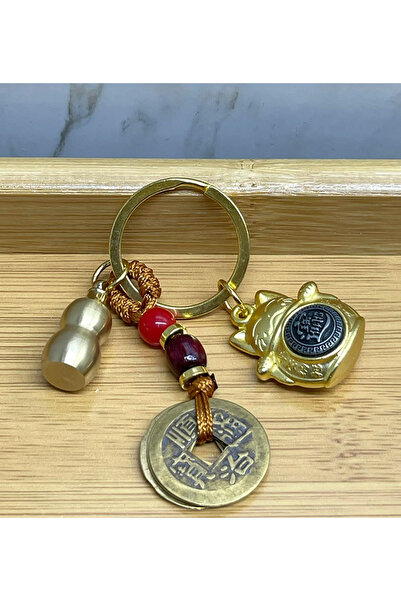 URZ GRUP Metal Luck and Prosperity Cat Keychain Model 3