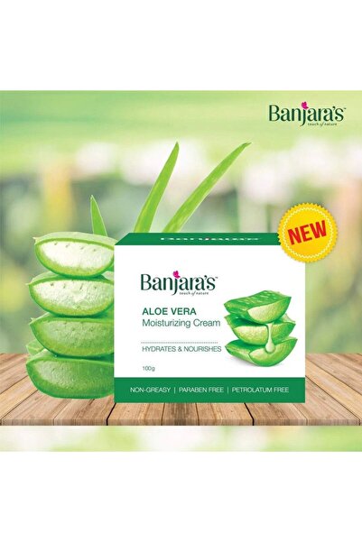 Banjara's كريم مرطب بخلاصة الصبار - يرطب ويغذي - غير دهني