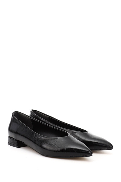 GÖNDERİ(R) Women's Black Pointed Toe Ballerinas