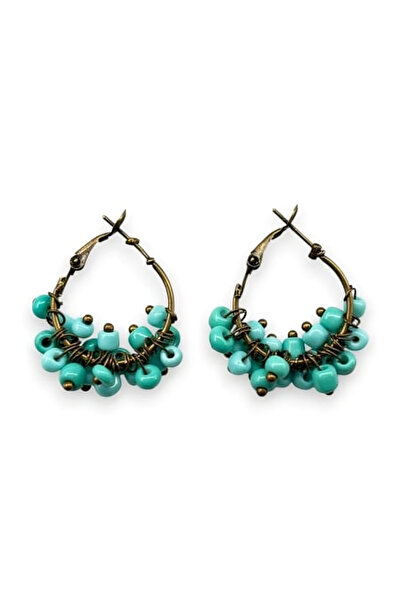 dela otantik Handmade Beaded Authentic Hoop Earring - Multi-Colored Bohemian ...