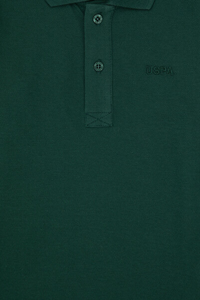 U.S. Polo Assn. Erkek Çocuk Koyu Yeşil Basic Polo Yaka Sweatshirt 50313790-VR079