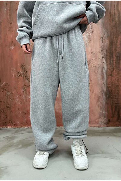 serline Χειμερινή-Basic Premium Ρυθμιζόμενη Φόρμα Φούτερ με Φαρδύ Πόδι