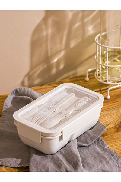 LC Waikiki Sparkling Choices from Shining Store | Food Storage Container with Locking Lid and Fork and Spoon