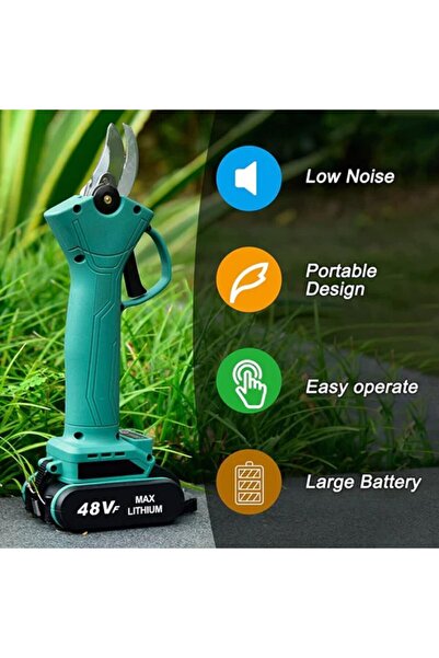 hoffmans Multifunctional Electric Scissors SET - 2 48V Batteries, Garden Trimming, Trees