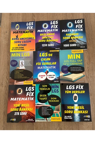 Levent İçöz Yayıncılık LGS fix full set matematik