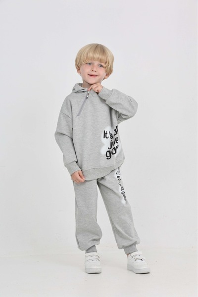 Toontoy Boy's Collar Zipper Tracksuit