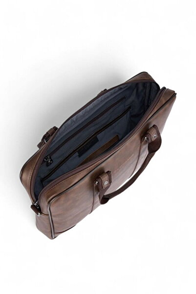U.S. Polo Assn. Logo Detailed Brown Men's Laptop & Briefcase Plevr25056