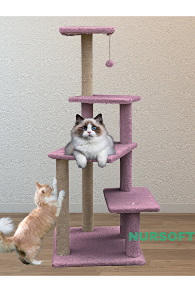 Nursoft Premium Tırmalama Tahtası Çok Katlı Uzun Boy Büyük Boy Kedi Ağacı
