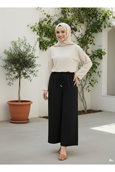 lavrisa Beli Lastikli Ayrobin Pantolon