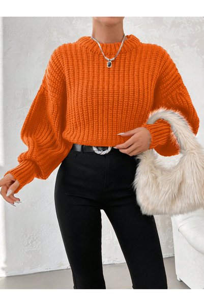 S.ÇLK BALLOON SLEEVE WOMEN'S SWEATER