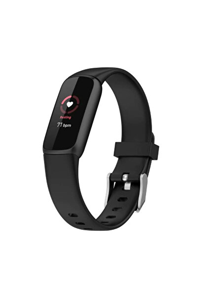 Edman Brățară din silicon pentru Fitbit Luxe, mărimea L, neagră
