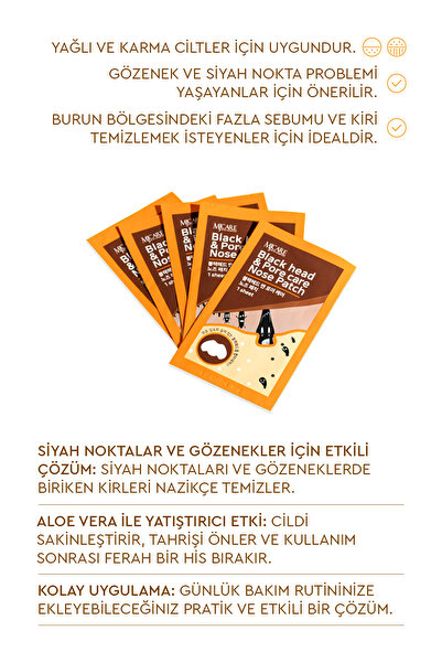 Mjcare Nose Patch - Siyah Nokta ve Gözenek İçin Temizleyici Burun Bandı 20'li