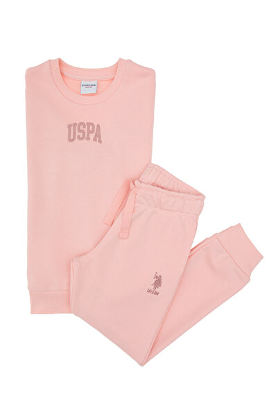 U.S. Polo Assn. Set de trening roz deschis pentru fete 50318937-VR078