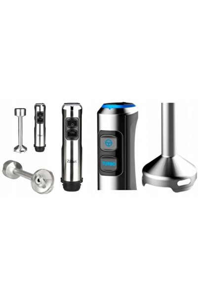 Zilan Ανθεκτικό κάθετο μίξερ χειρός - 1200W, 2 ταχύτητες, λειτουργία turbo, μπλέντερ από ανοξείδωτο ατσάλι, πολτοποίηση, ανάμειξη