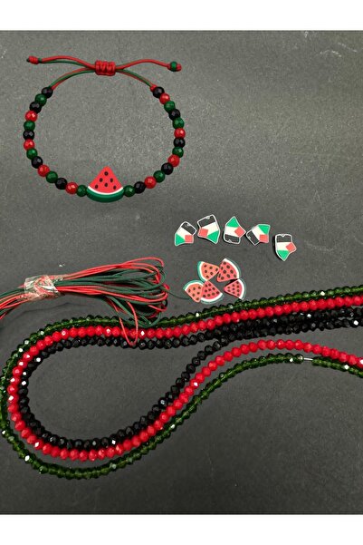 LİVZA BİJUTERİ Filistin temalı Kristal boncuk set ,Takı yapım seti