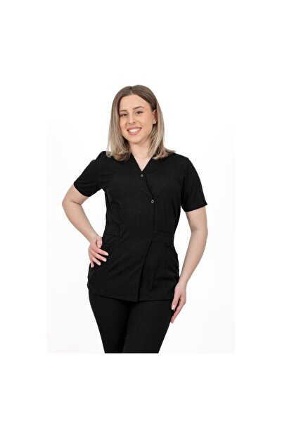 DEMOTEKS Bluza Medicala Kimono Elastan Pentru Femei, Uniforma Medicala, Culoa...