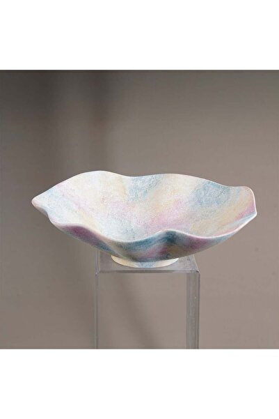 Danube Home Lexie Berry Ceramic Platter Peach – Stylish Serving Dish for Appetizers & Desserts 32x32x9 cm