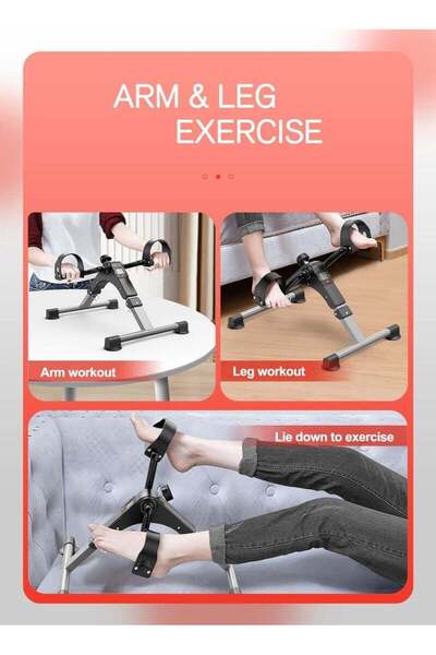 HG Portable Arm and Leg Exercise Bike with Digital LCD Display - Safe for Joints and Muscles - Foldable and Easy to Store