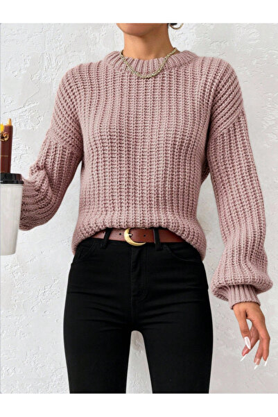 SÇLK TEKSTİL Γυναικείο πουλόβερ με μανίκια μπαλόνι