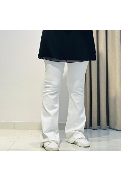 LA CARTE Spanish Flare Jeans White