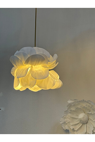 Maison Avf Modern Eva Anemon Beyaz Tasarım Sarkıt Avize 30 cm