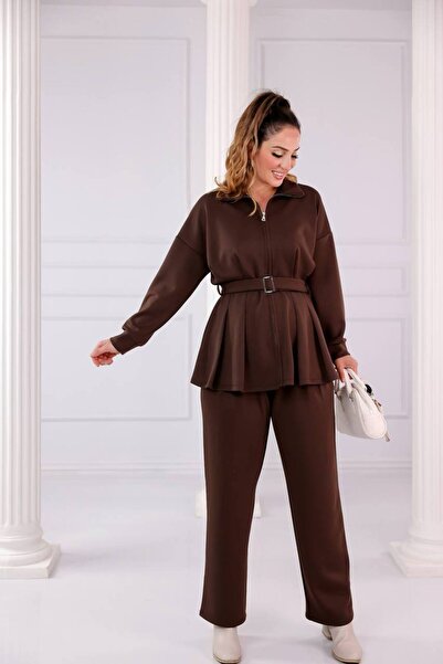 BRGCLOTHING طقم نسائي من المودال يظهر الخصر النحيف