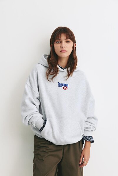 Pull & Bear Bear graphic hoodie