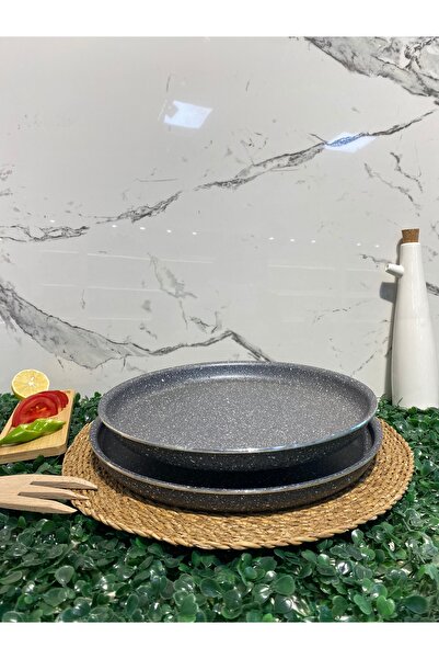 Elvira Granite 26-28 cm Oven-Kunefe-Pizza Tray-Grey