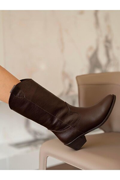 ECENİN BUTİĞİ Kyros Kahve Hakiki Deri Bot