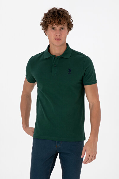 U.S. Polo Assn. Erkek Koyu Yeşil Basic Tişört 50307753-VR079