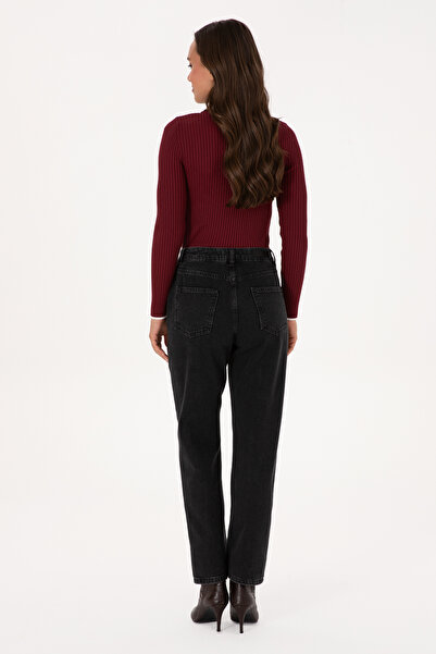 U.S. Polo Assn. Kadın Siyah Straight Fit Jean Pantolon 50310188-DN0027