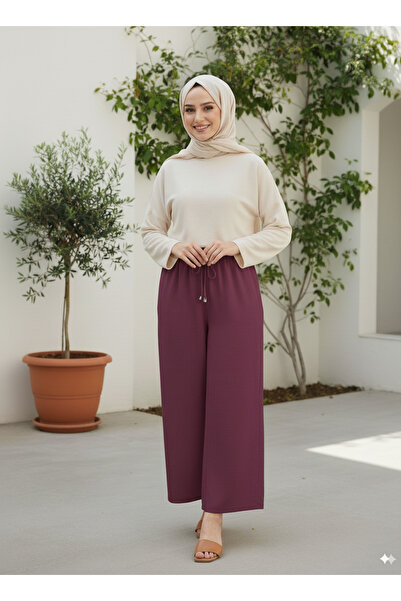 lavrisa Beli Lastikli Ayrobin Pantolon